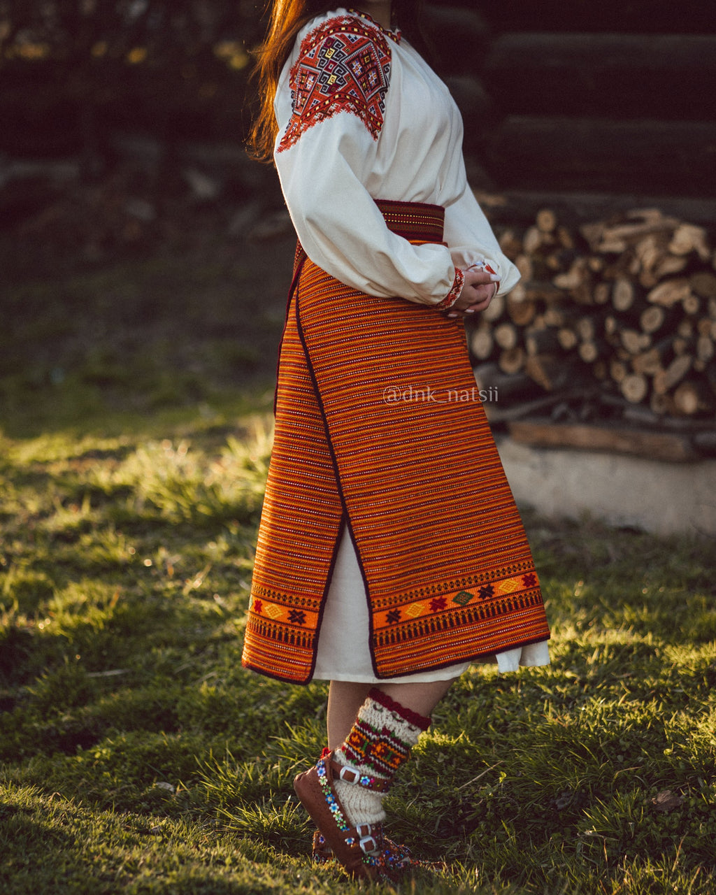 Вишита сукня "Закарпатська (2)"(молочна)