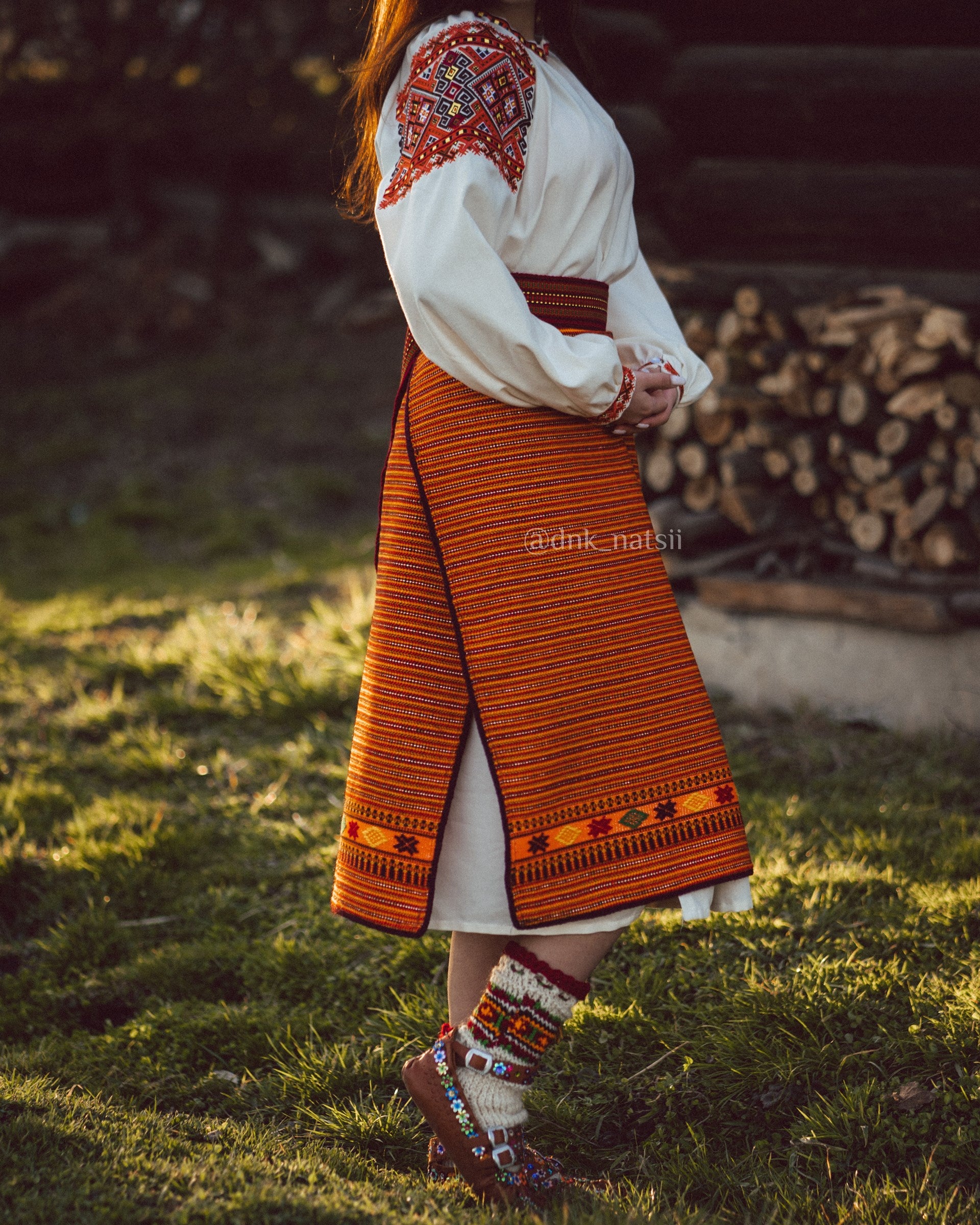 Вишита сукня "Закарпатська (2)"(молочна)