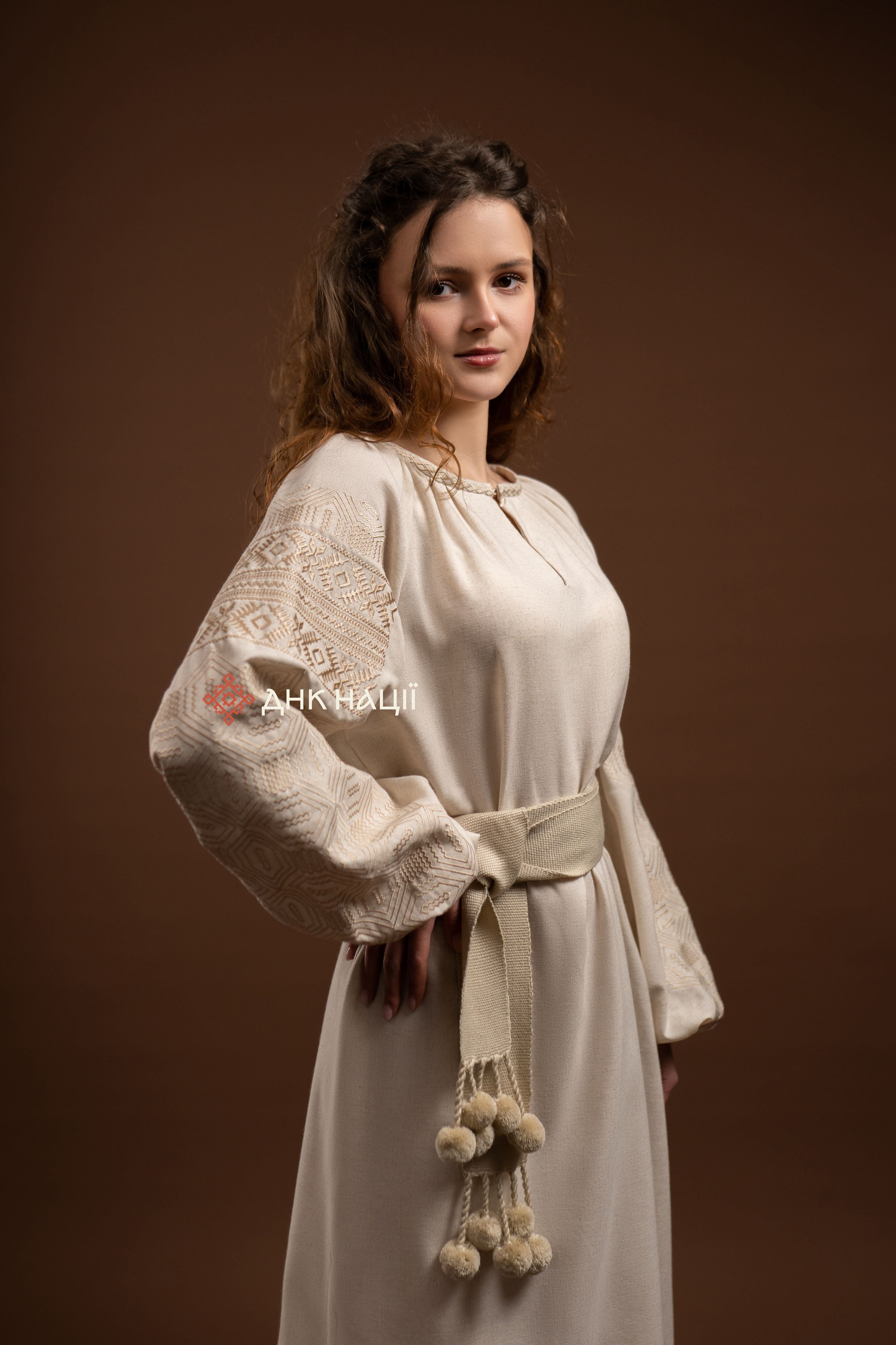 Вишита сукня "Десна (3)"(бежева)