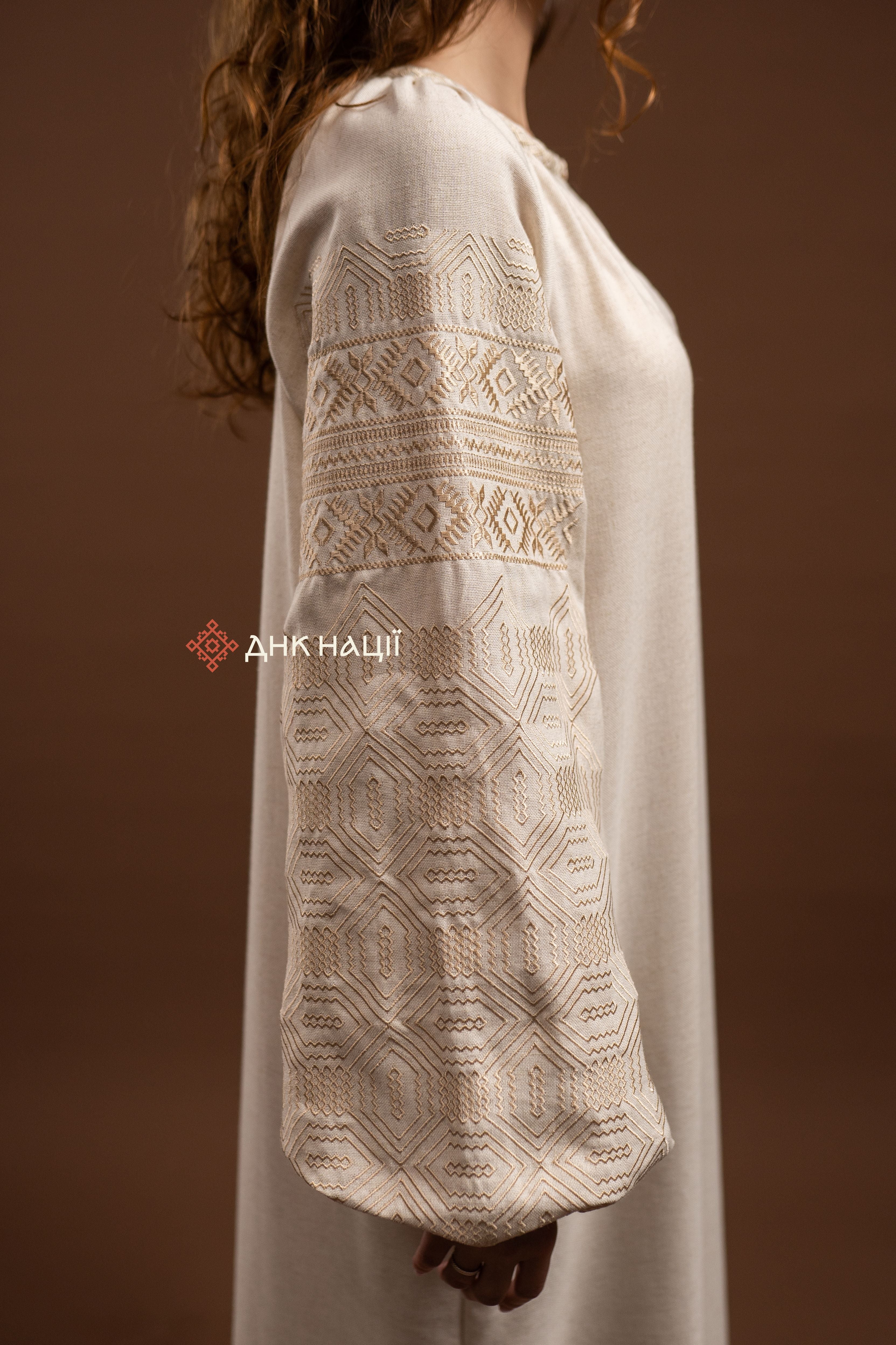Вишита сукня "Десна (3)"(бежева)