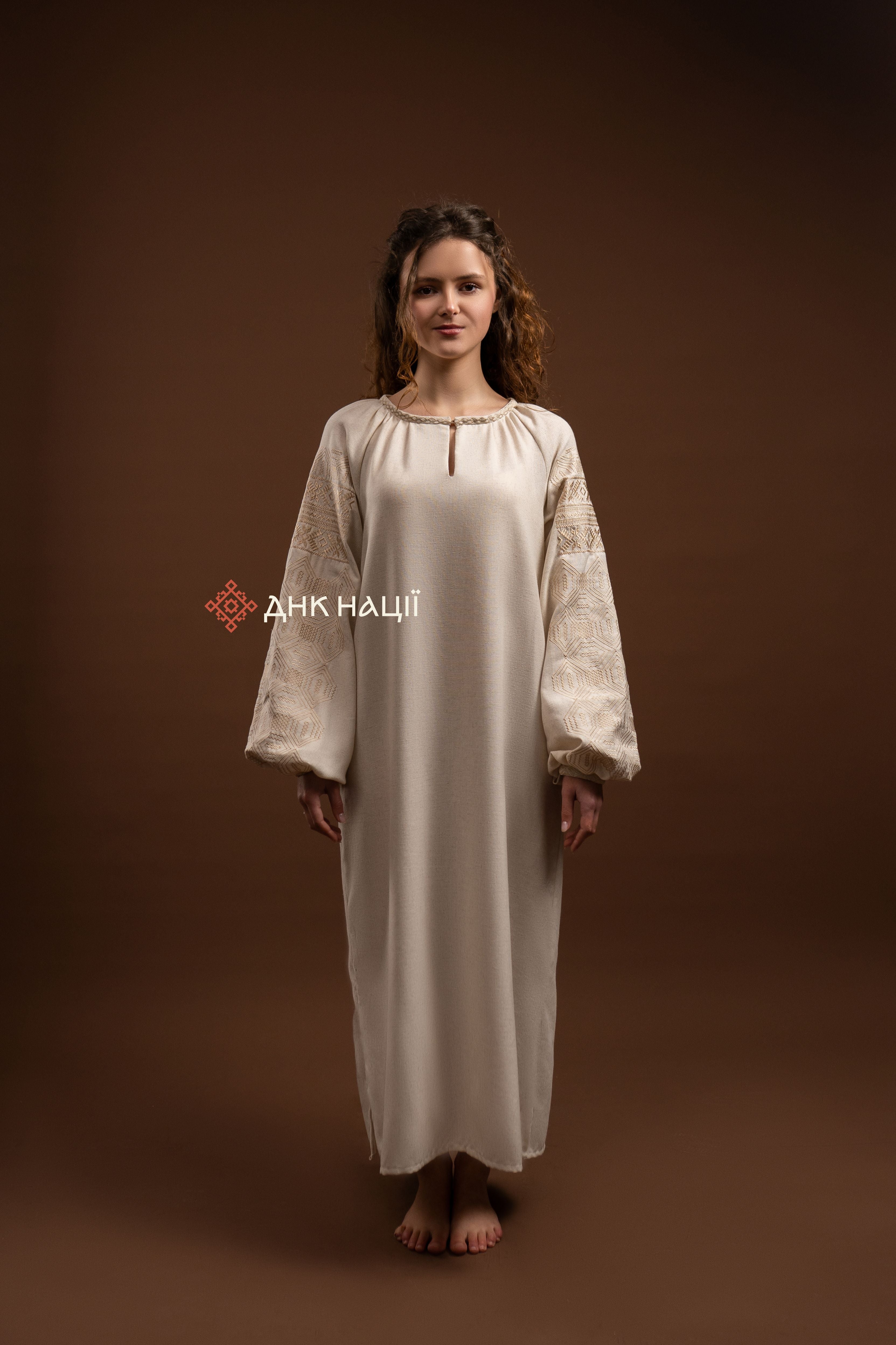 Вишита сукня "Десна (3)"(бежева)