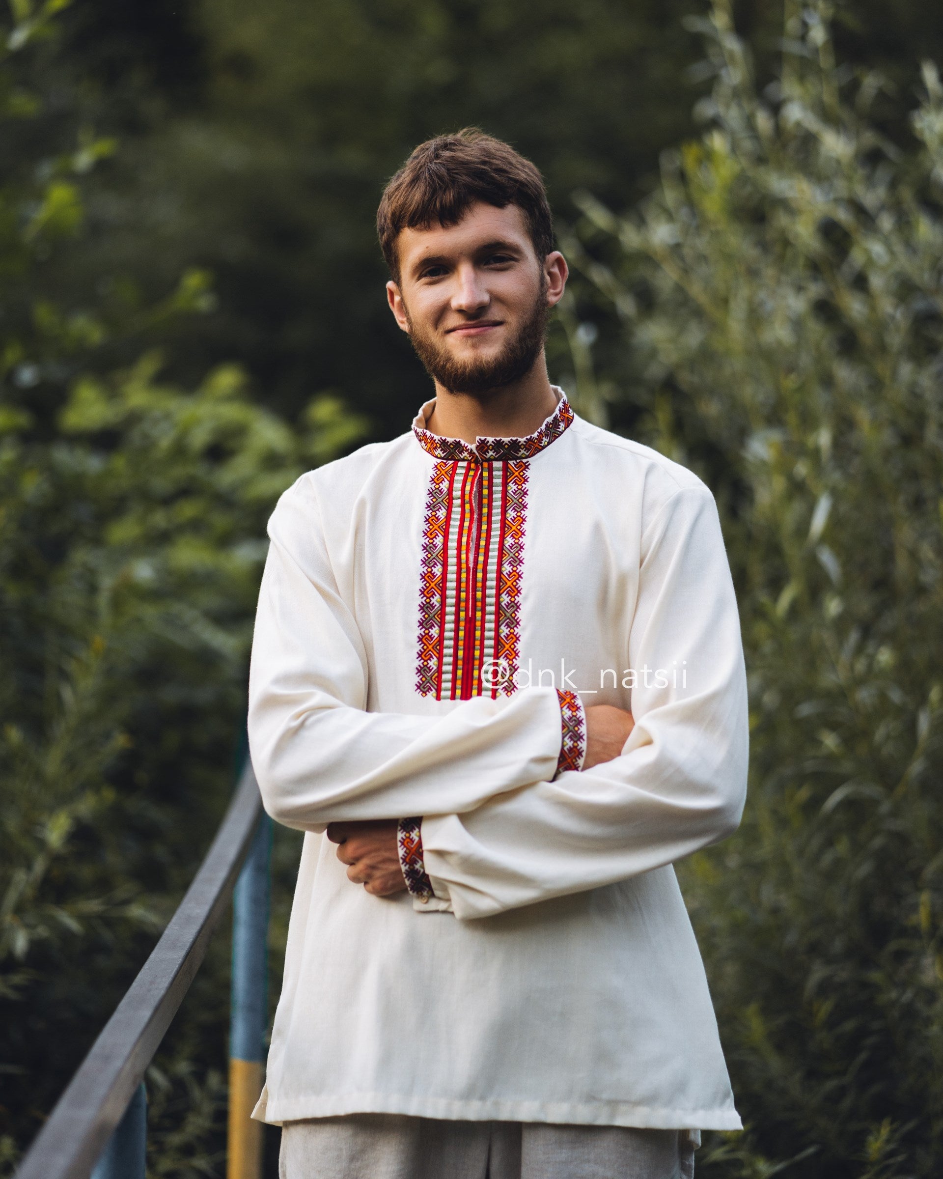 Вишиванка чоловіча "Бистриця (1)"(молочна)