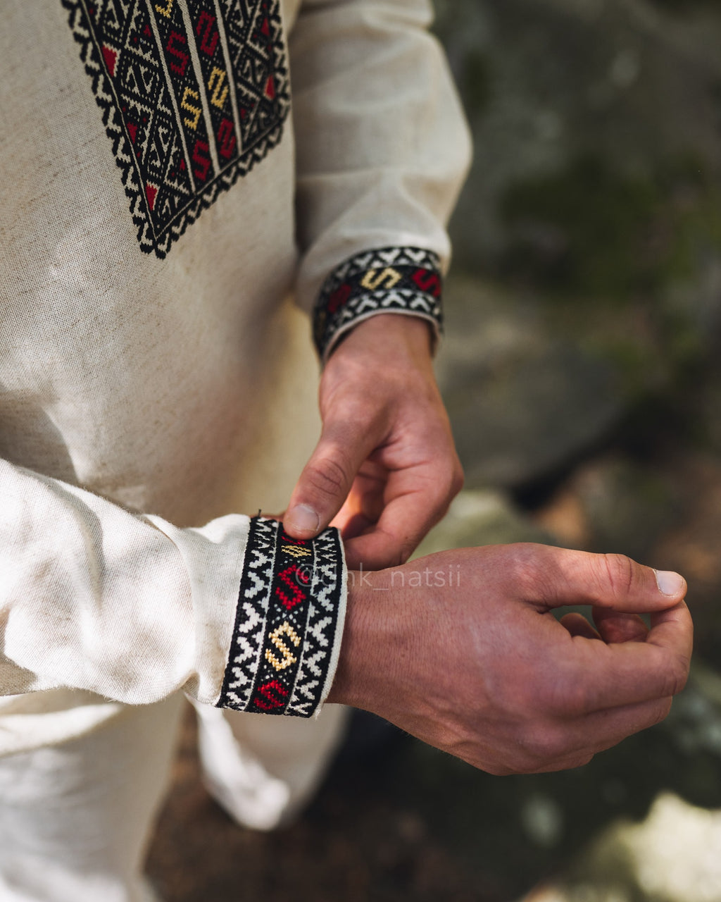 Вишиванка чоловіча "Черемош (1)"(бежева)