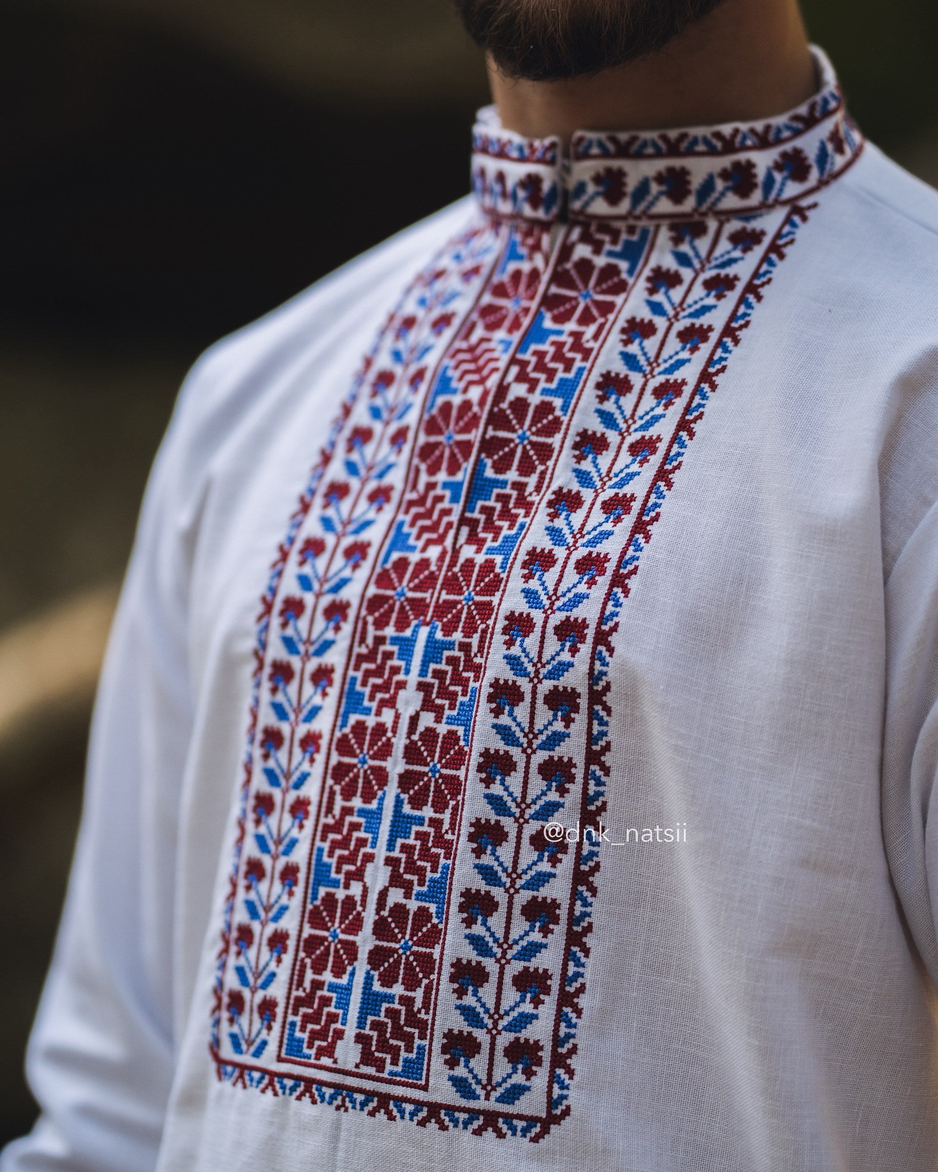 Вишиванка чоловіча "Слобожанщина"(біла)