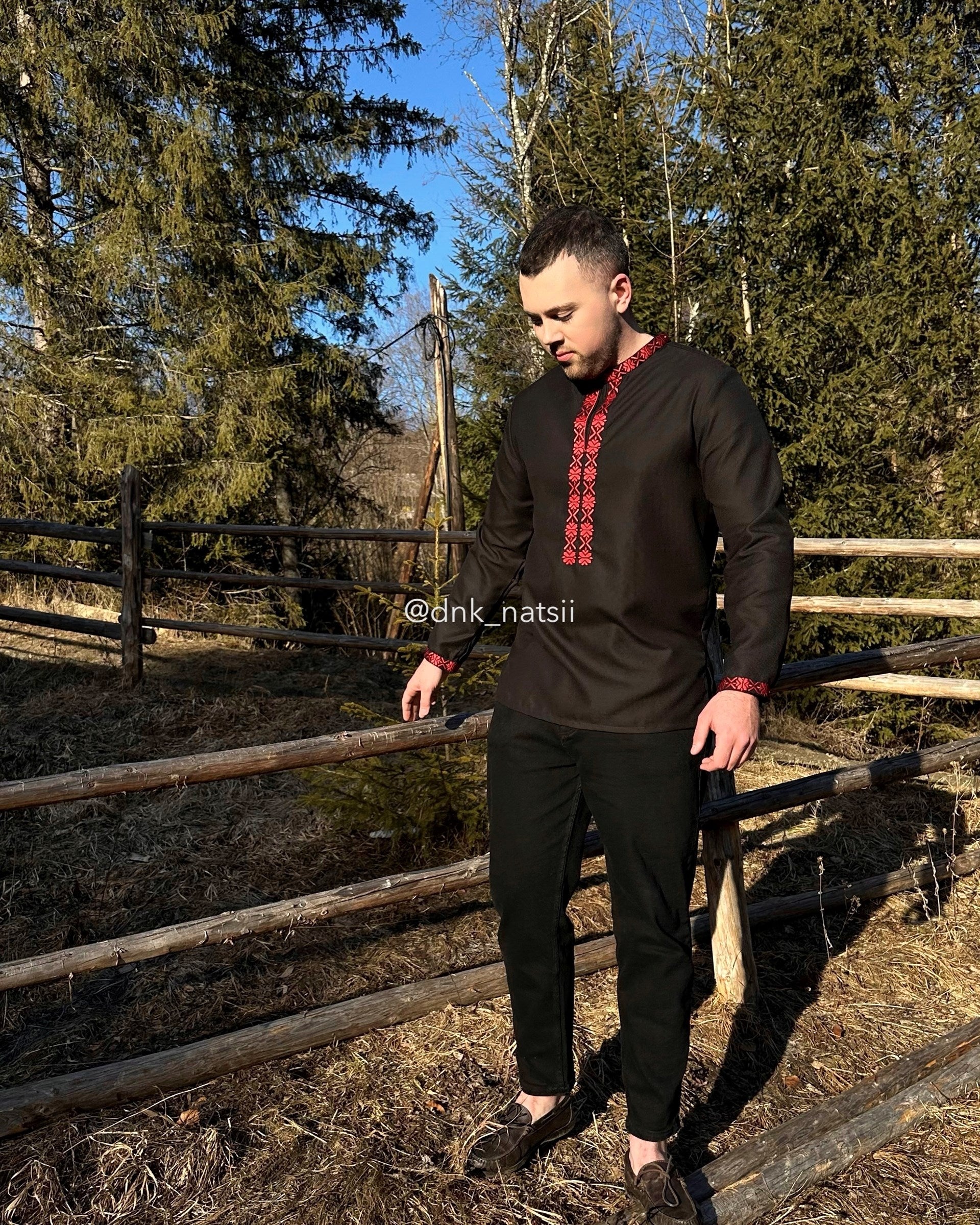 Вишиванка чоловіча "Княжа (4)"(чорна)