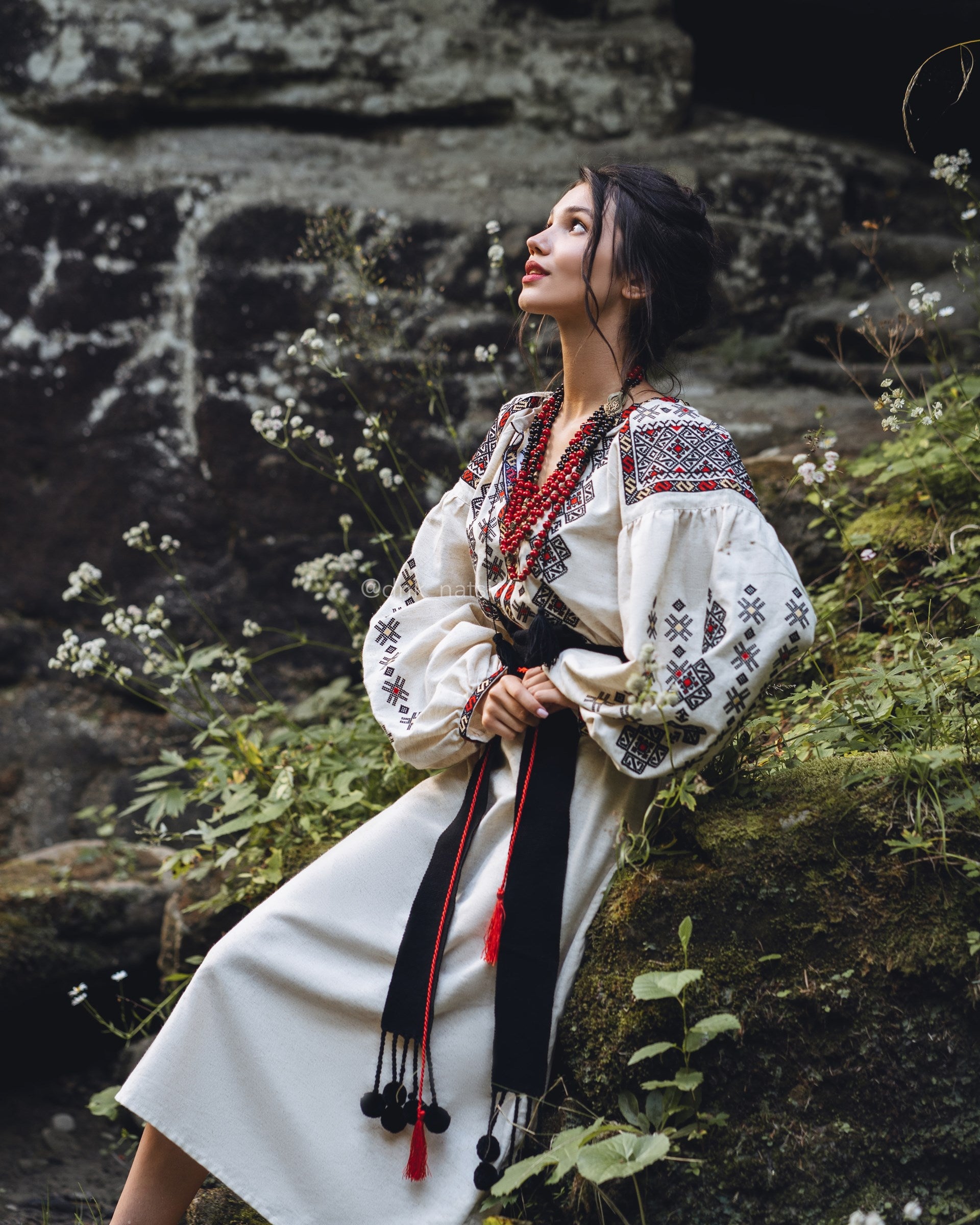 Вишита сукня "Черемош (1)"(бежева)