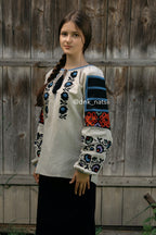 Вишиванка жіноча "Борщівська"(сіра)