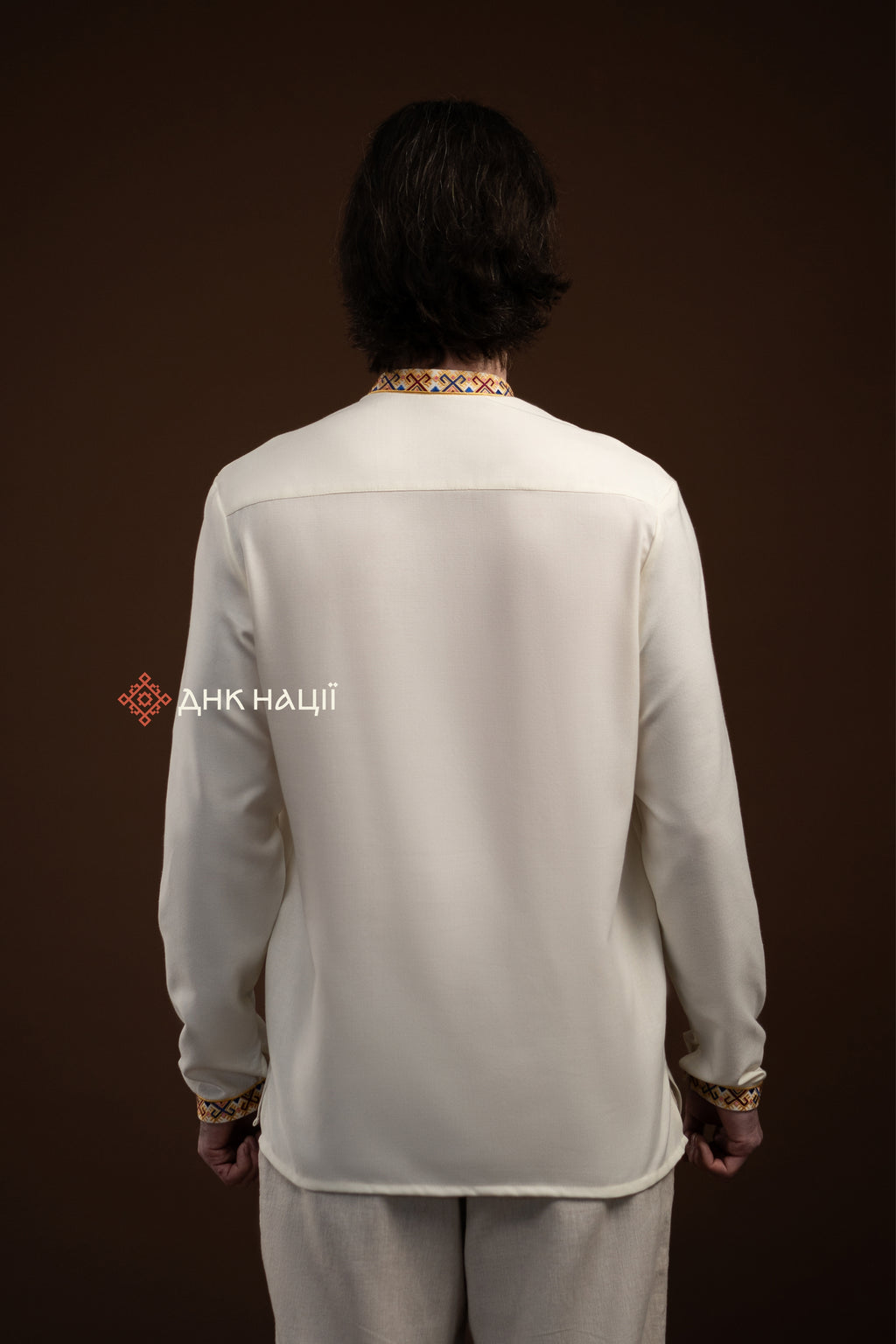 Men's Vyshyvanka "Verkhovynka" (milky-white)