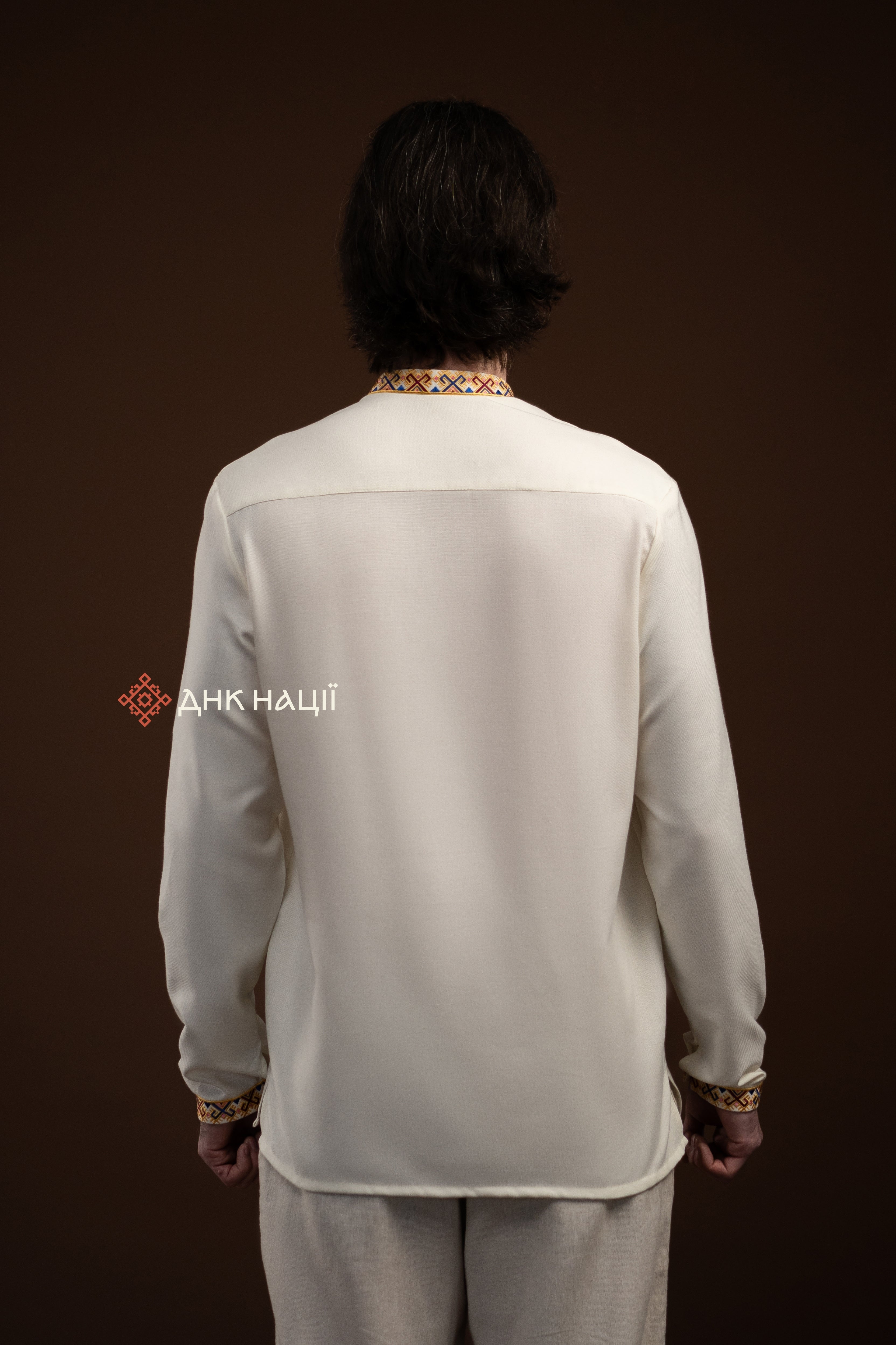 Men's Vyshyvanka "Verkhovynka" (milky-white)