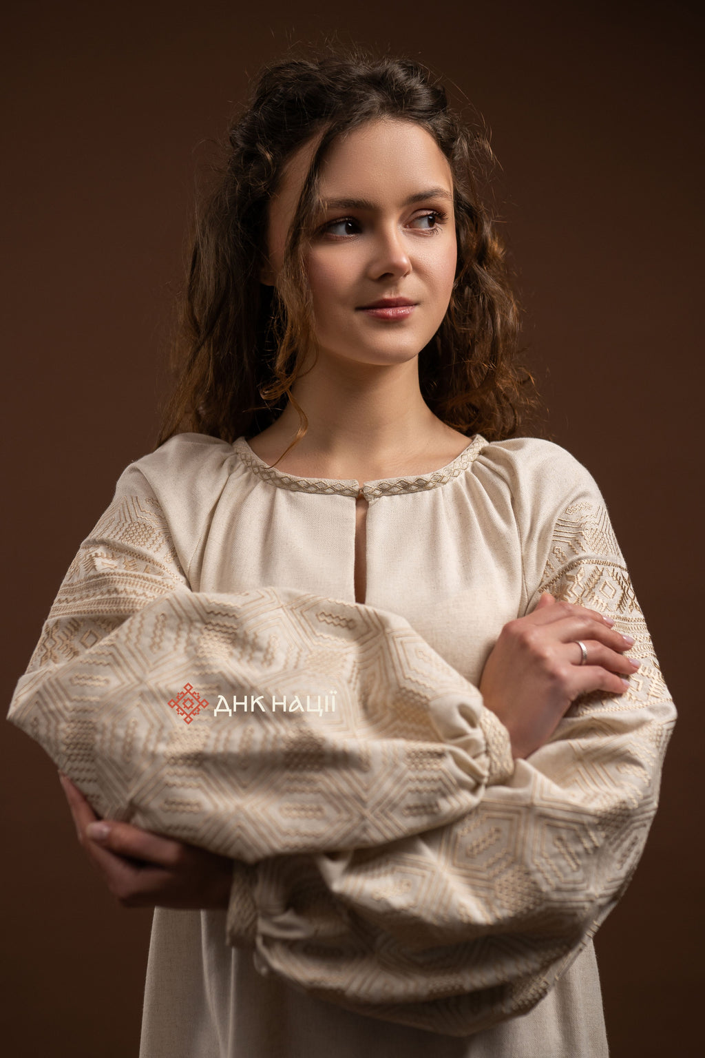 Вишита сукня "Десна (3)"(бежева)