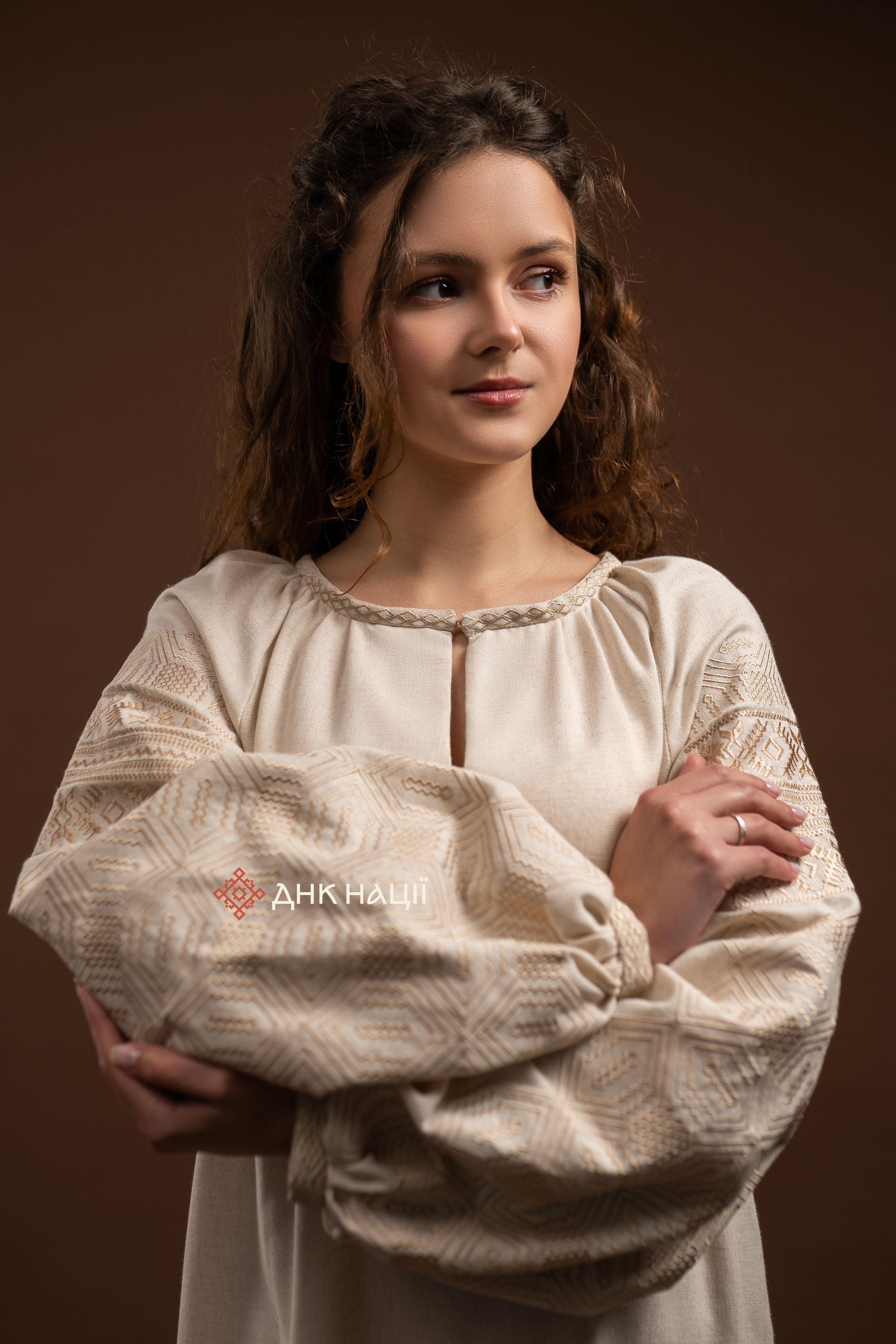 Вишита сукня "Десна (3)"(бежева)