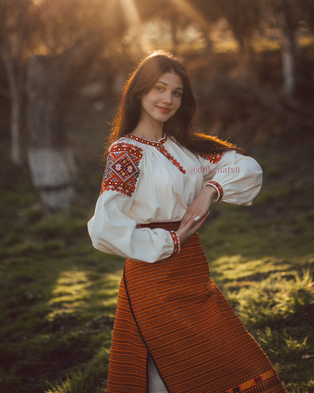 Вишита сукня "Закарпатська (2)"(молочна)