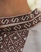 Вишиванка чоловіча "Благовільна"(коричнева)