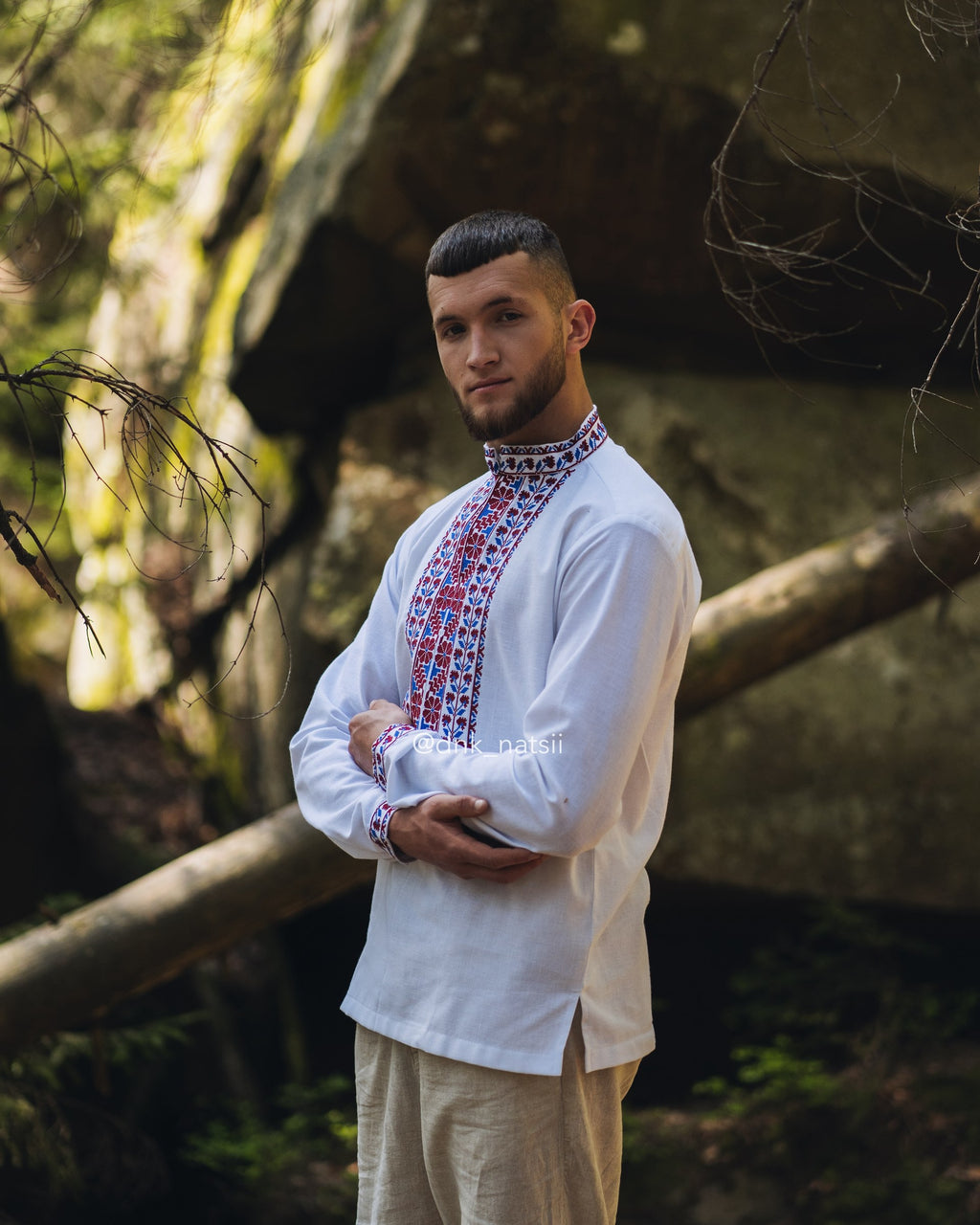 Вишиванка чоловіча "Слобожанщина"(біла)