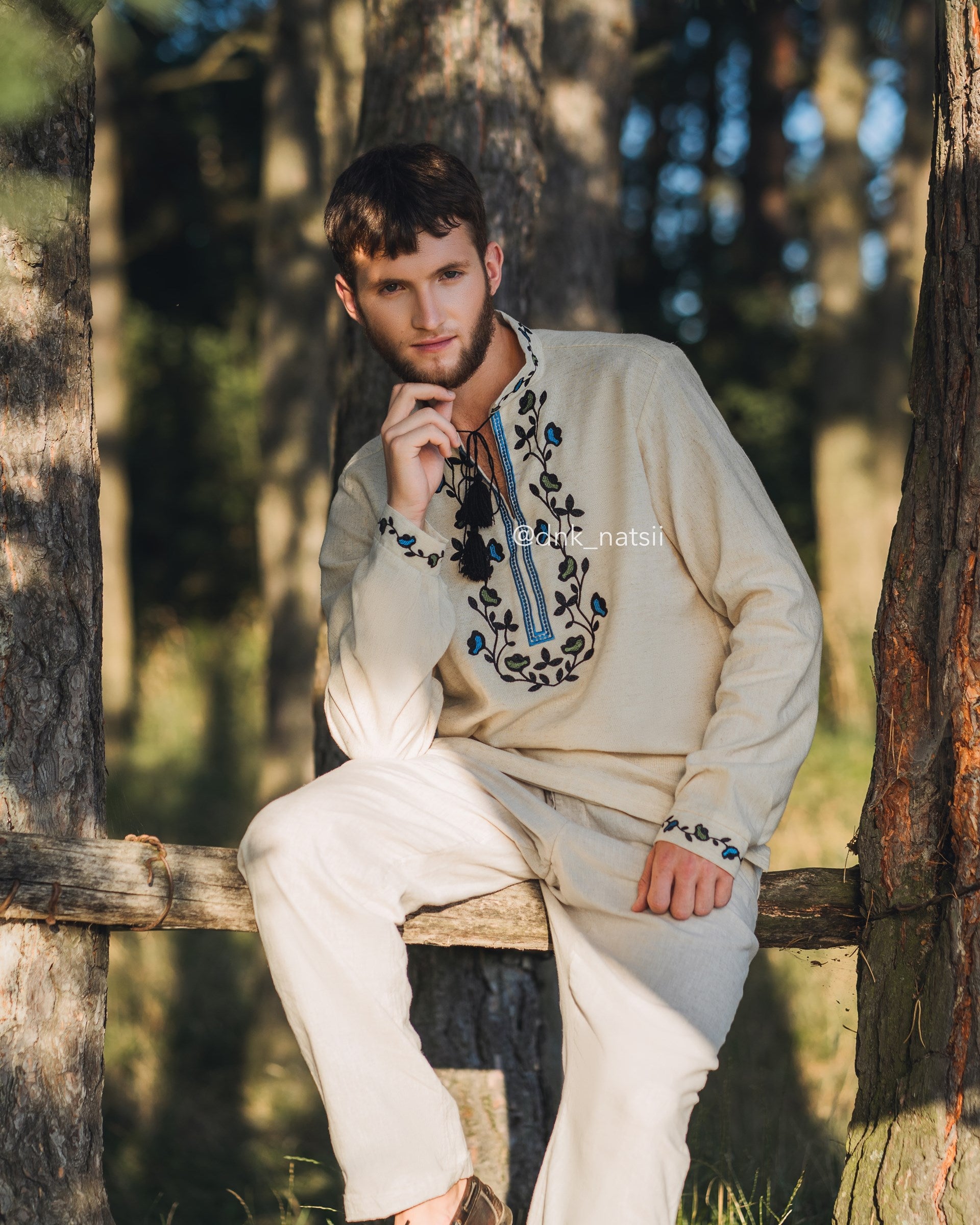 Вишиванка чоловіча "Борщівська"(сіра)