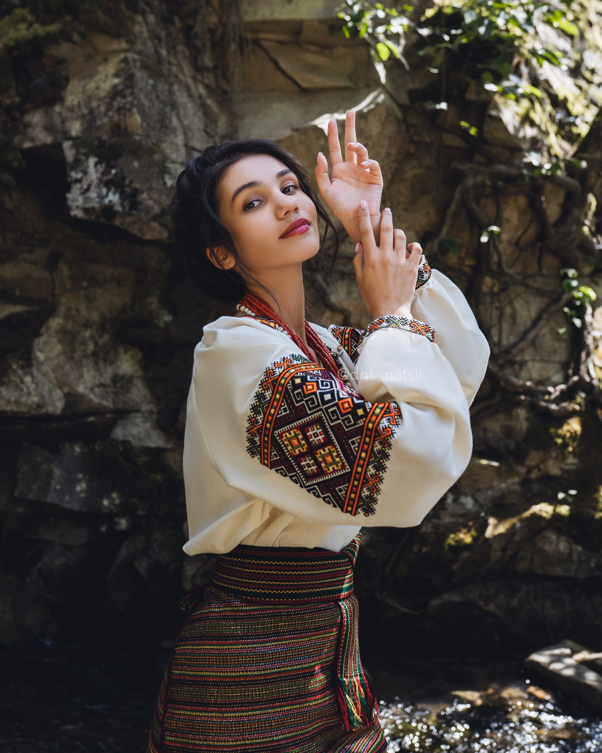 Вишита сукня "Бистриця (2)"(молочна)