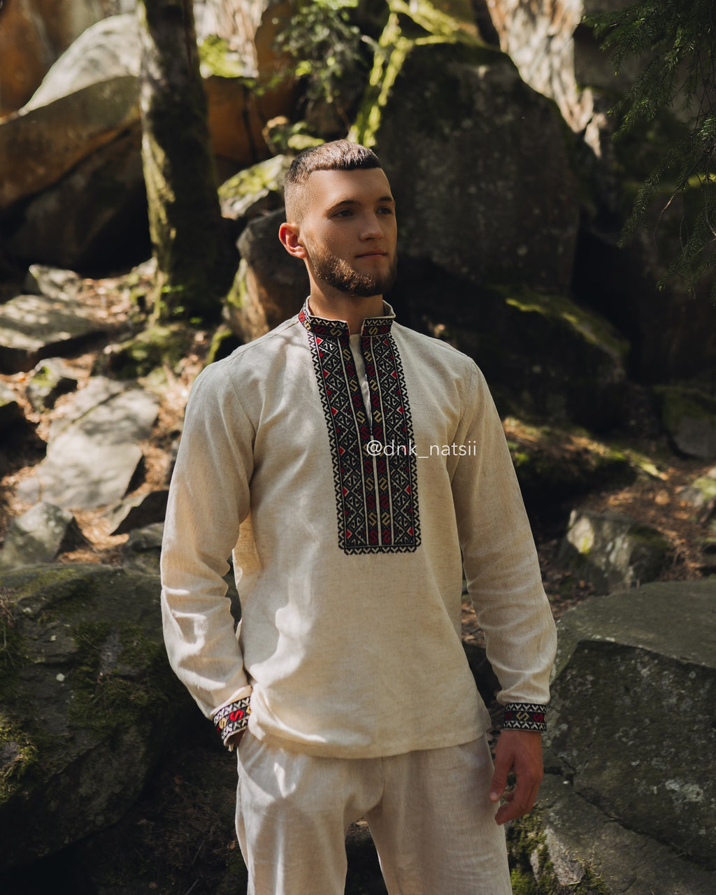 Вишиванка чоловіча "Черемош (1)"(бежева)