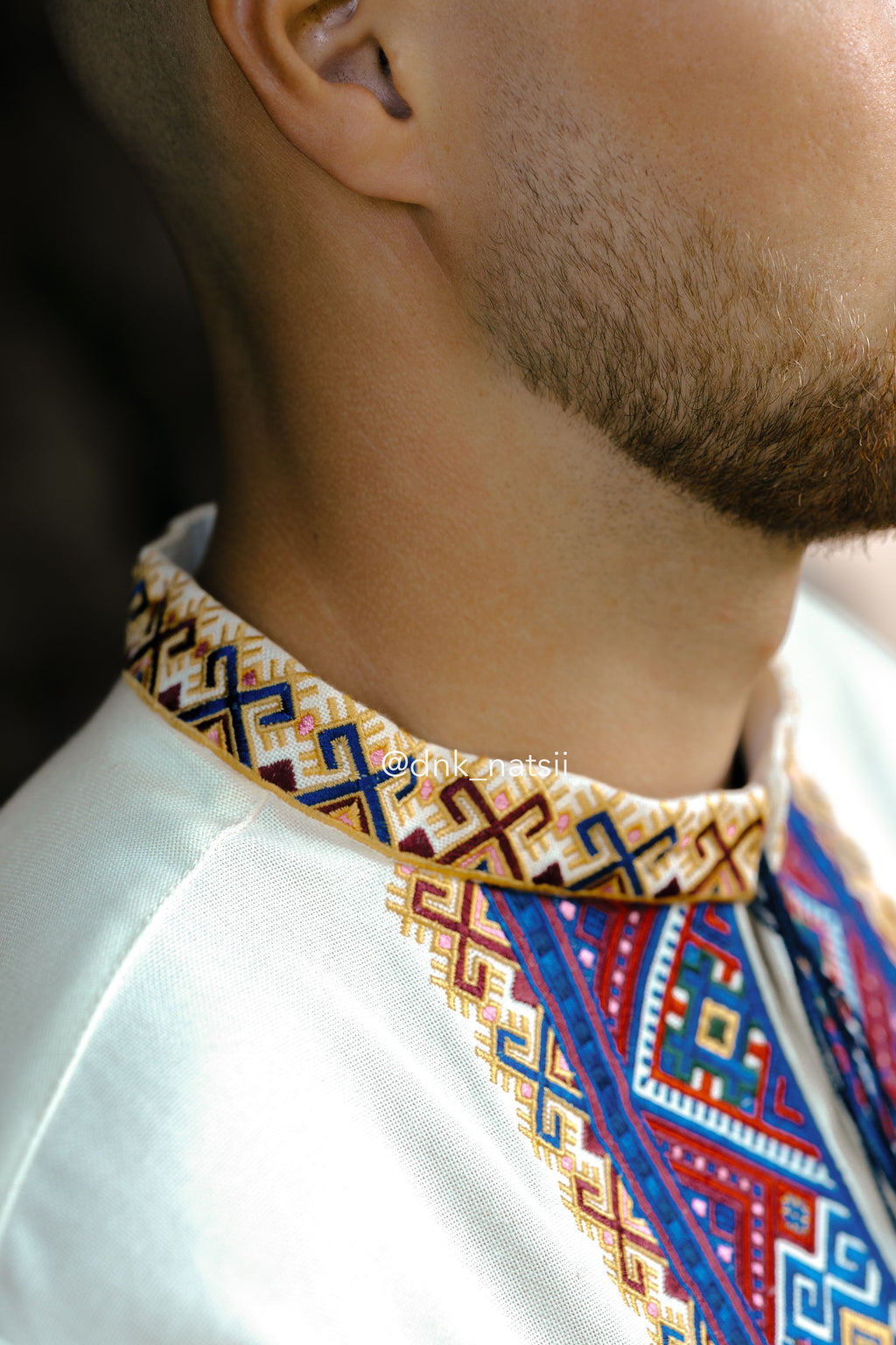 Вишиванка чоловіча "Верховинка"(молочна)