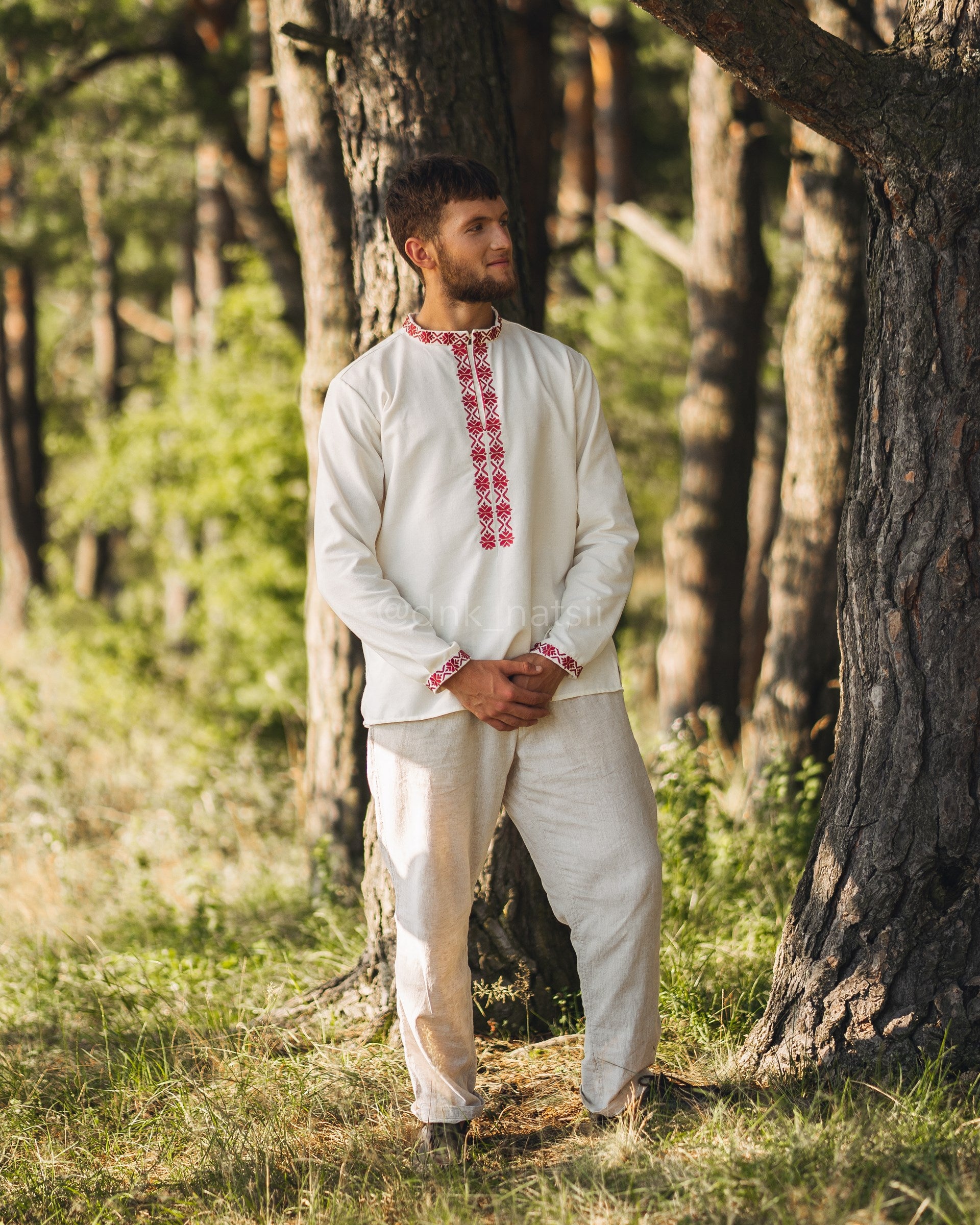 Вишиванка чоловіча "Княжа (1)"(молочна)