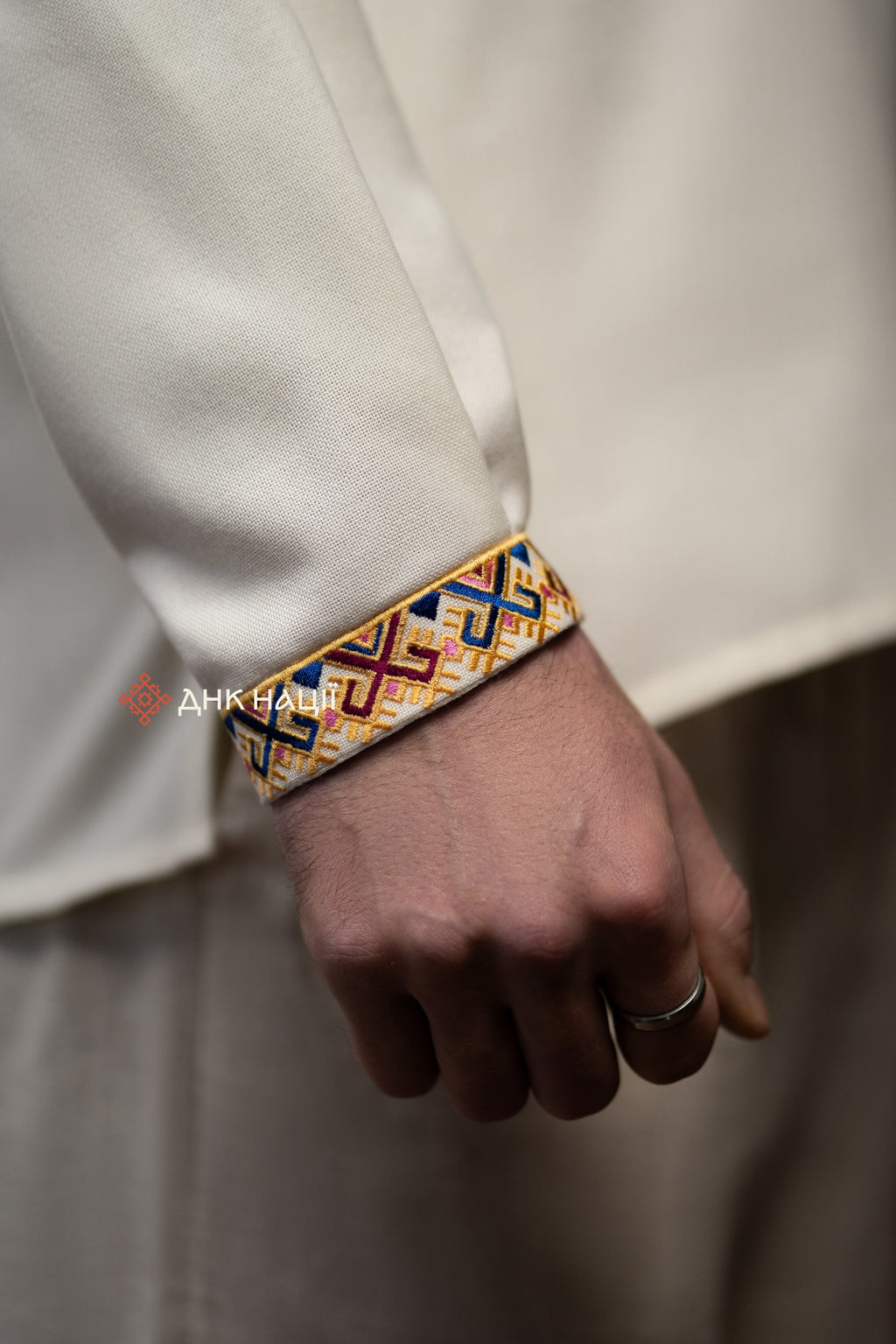Men's Vyshyvanka "Verkhovynka" (milky-white)