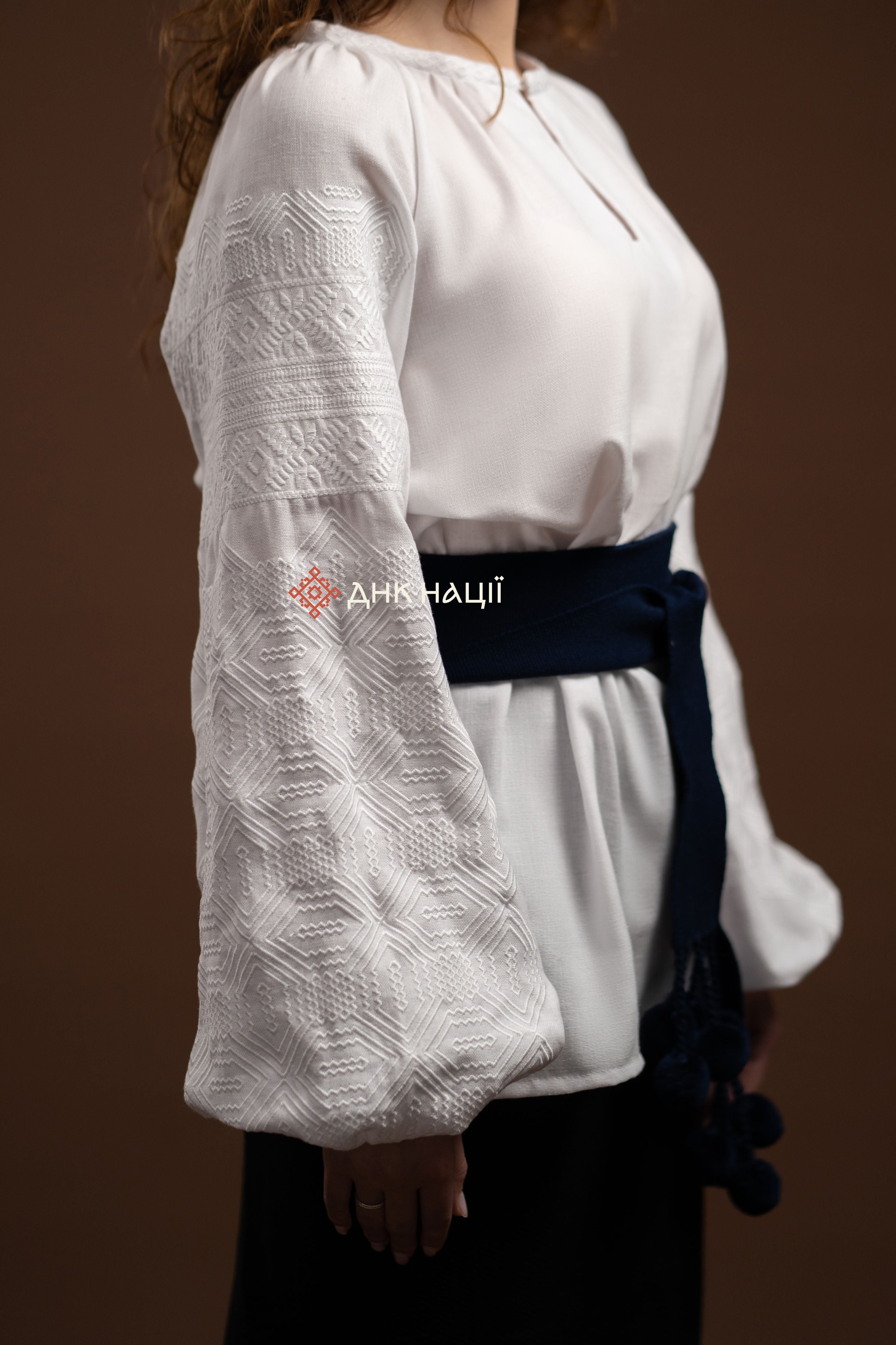 Women’s Embroidered Blouse “Desna (1)” (White)