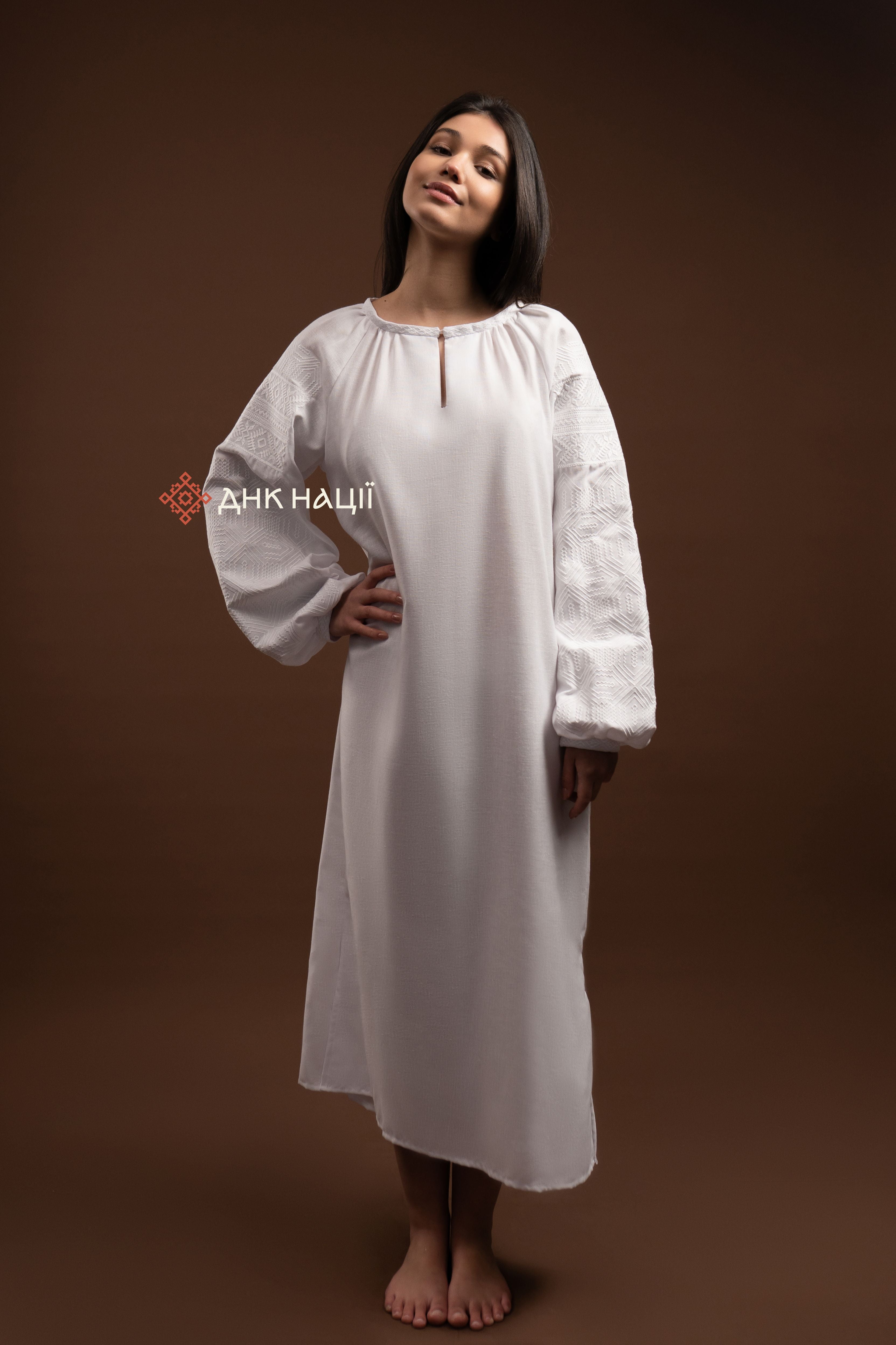 Вишита сукня "Десна (1)"(біла)