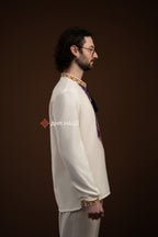 Men's Vyshyvanka "Verkhovynka" (milky-white)