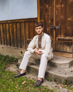 Вишиванка чоловіча "Бистриця (2)"(молочна)