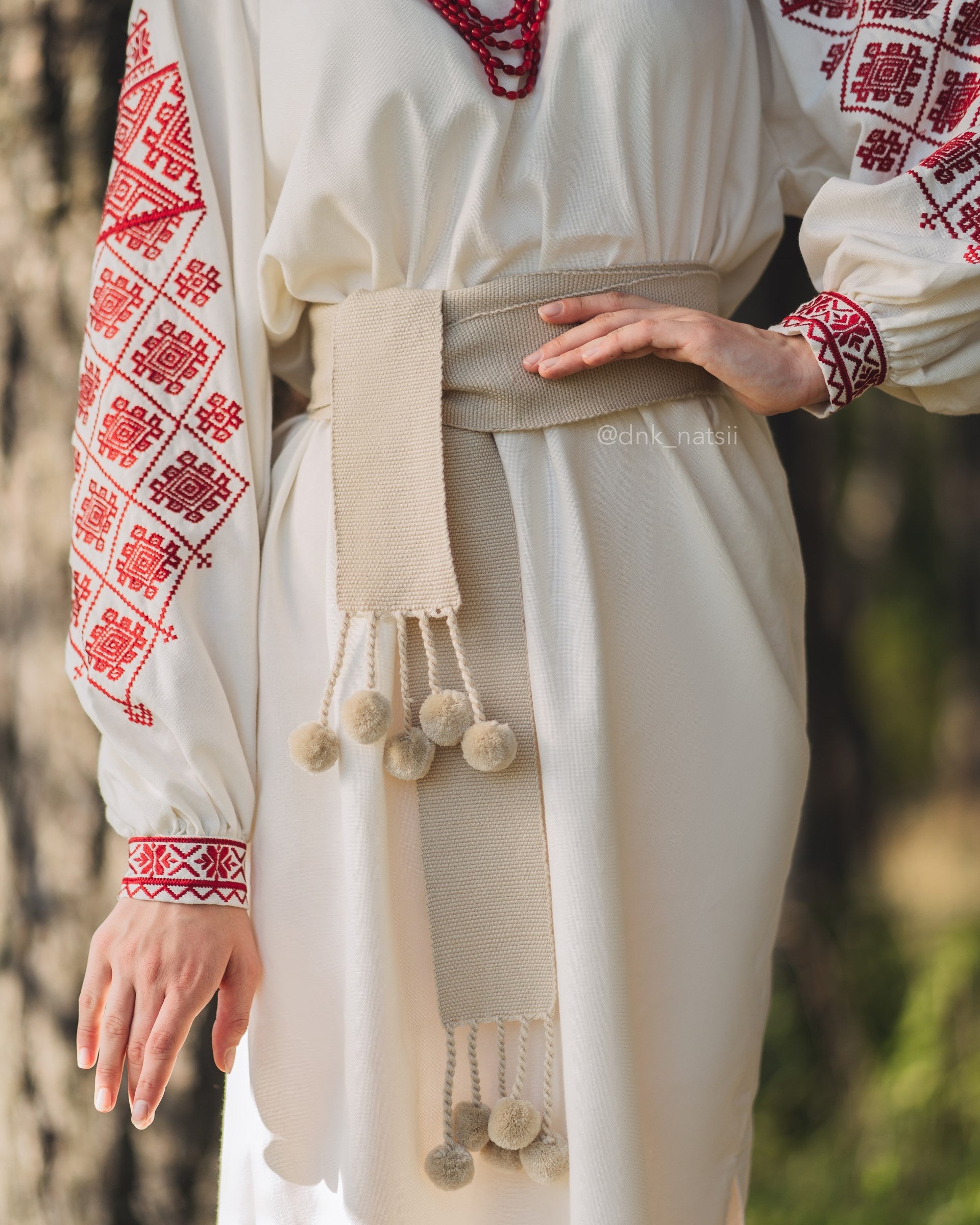 Вишита сукня "Княжа (1)"(молочна)