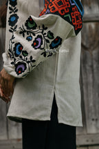 Вишиванка жіноча "Борщівська"(сіра)