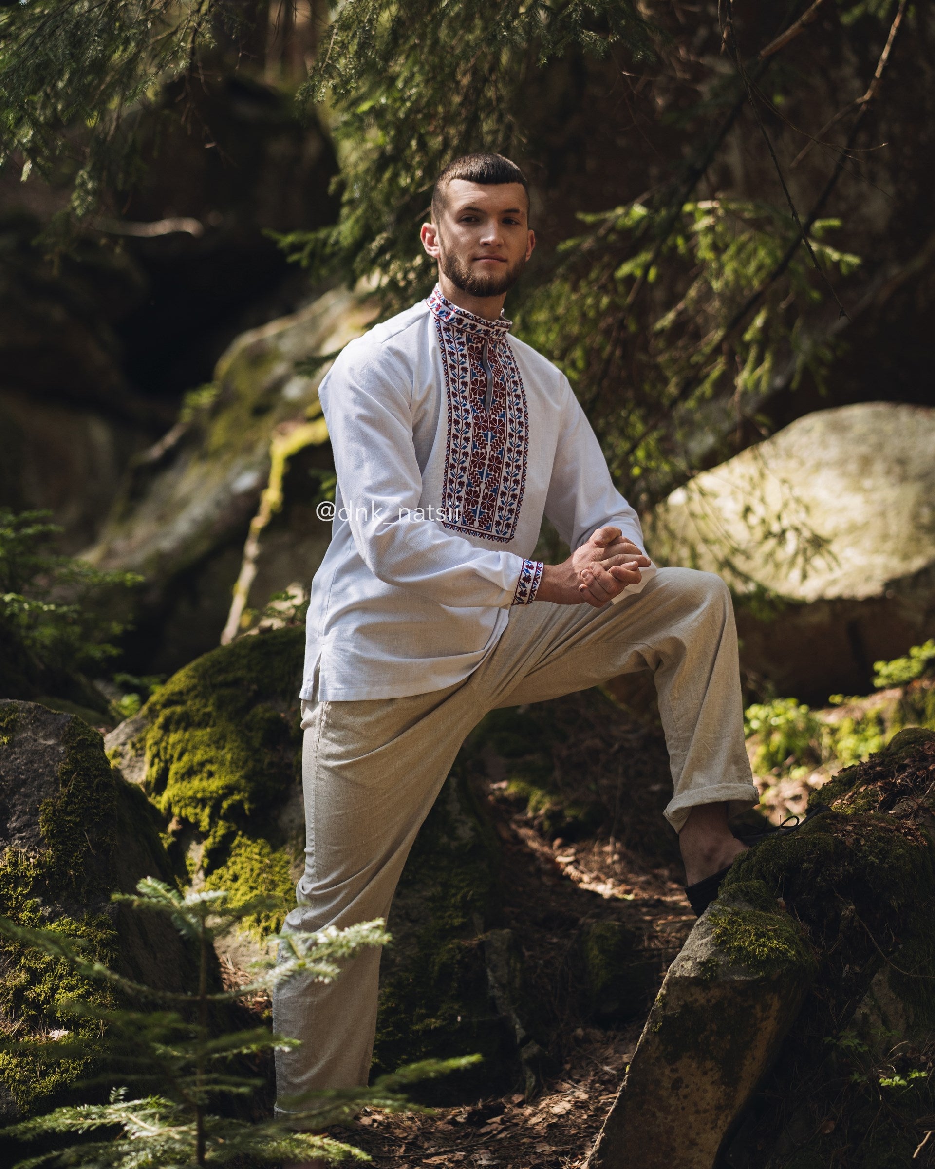 Вишиванка чоловіча "Слобожанщина"(біла)