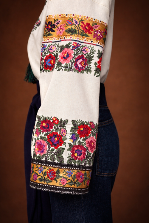 Women's Vyshyvanka "Ruta (1)" (milky-white)