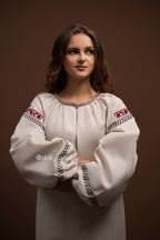 Вишита сукня "Окраса (1)"(сіра)