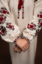 Вишита сукня "Злагода (2)"(бежева)