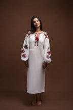 Вишита сукня "Злагода (1)"(біла)