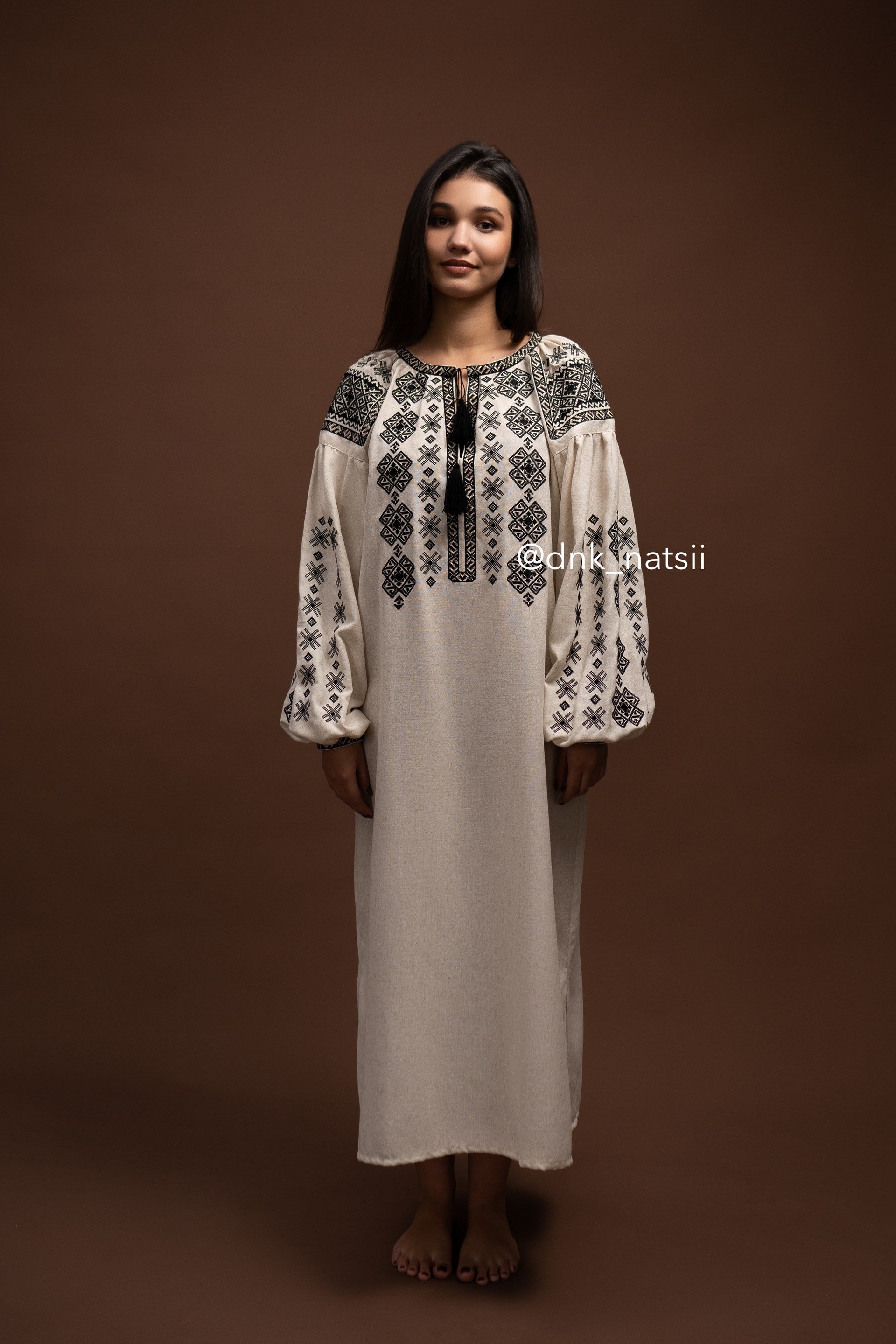 Вишита сукня "Черемош (3)"(бежева)