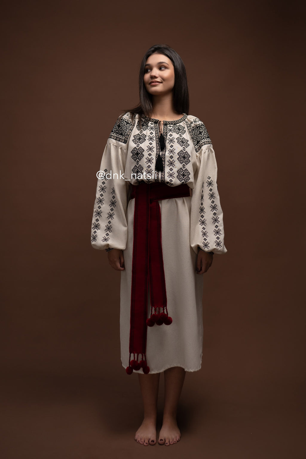 Вишита сукня "Черемош (3)"(бежева)