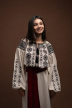 Вишита сукня "Черемош (3)"(бежева)