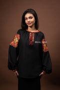 Вишиванка жіноча "Бистриця (3)"(чорна)