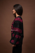 Вишиванка жіноча "Заквітчана (5)"(чорна)