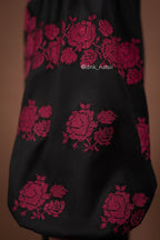 Вишиванка жіноча "Заквітчана (5)"(чорна)