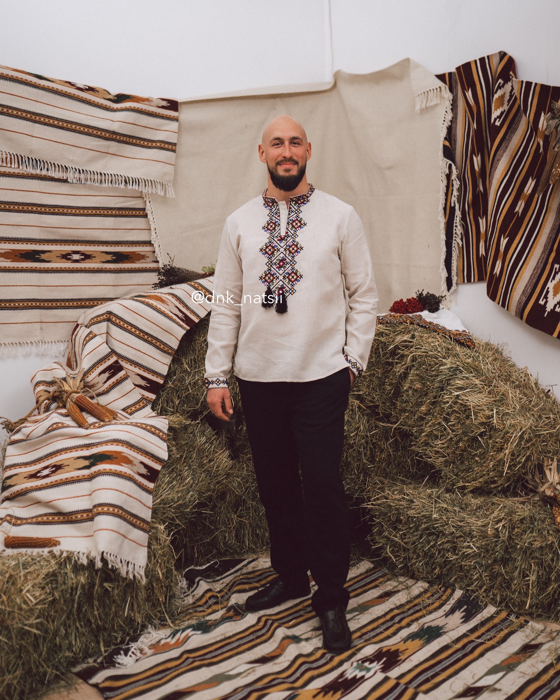 Вишиванка чоловіча "Берегиня (1)"(сіра)