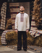 Вишиванка чоловіча "Кокетка (2)"(бежева)