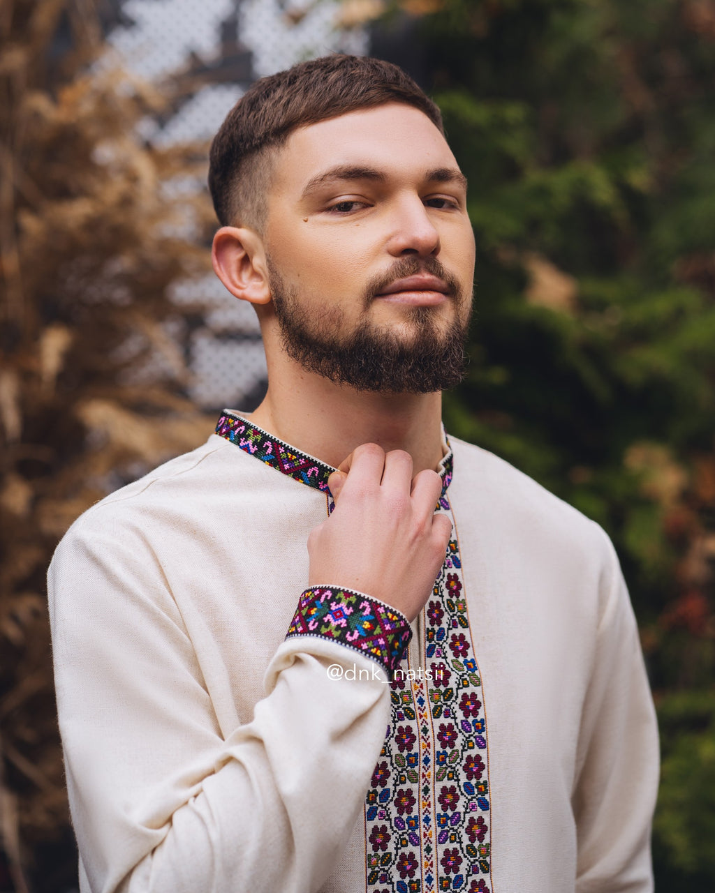 Вишиванка чоловіча "Кокетка (2)"(бежева)