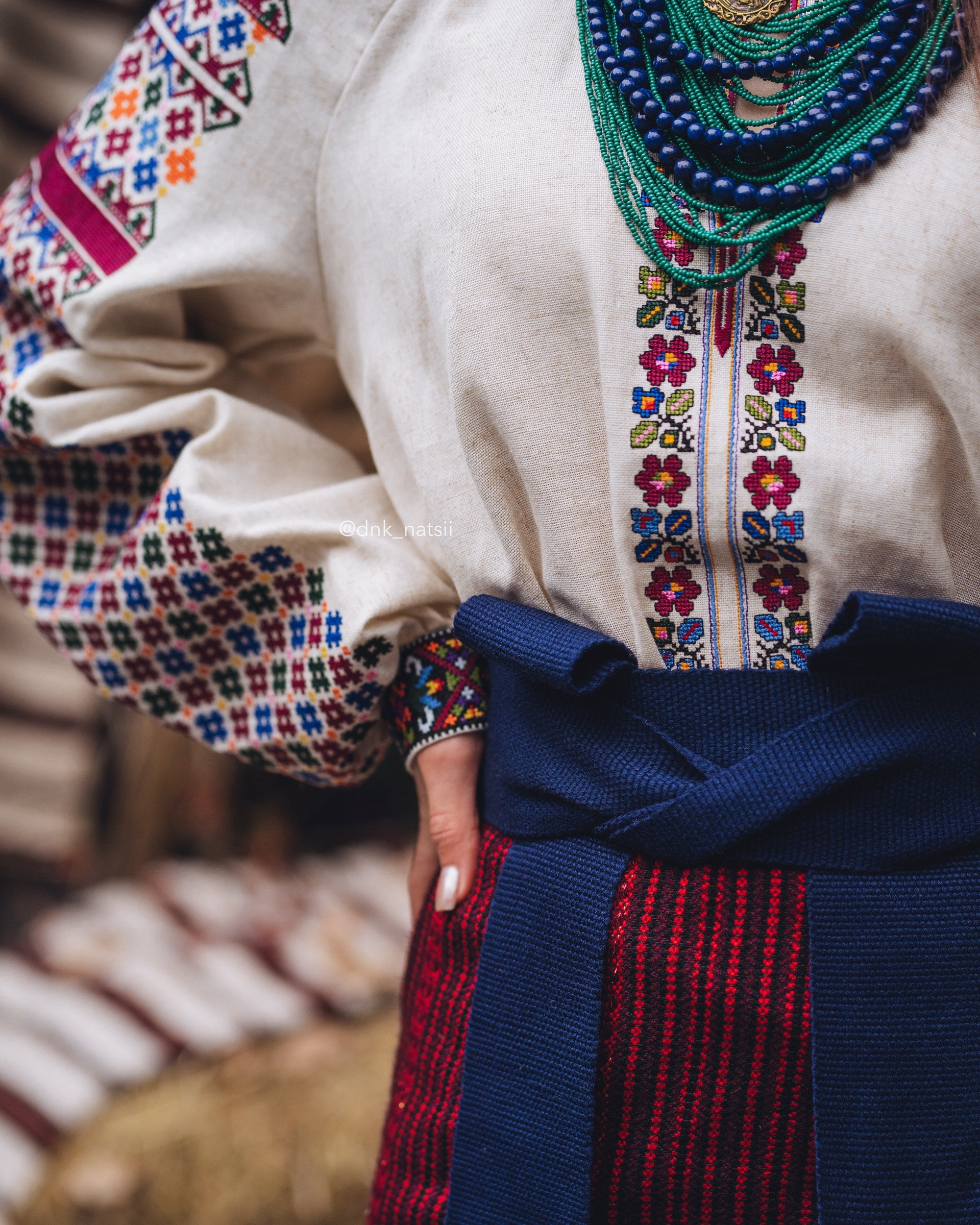 Вишита сукня "Кокетка (2)"(бежева)