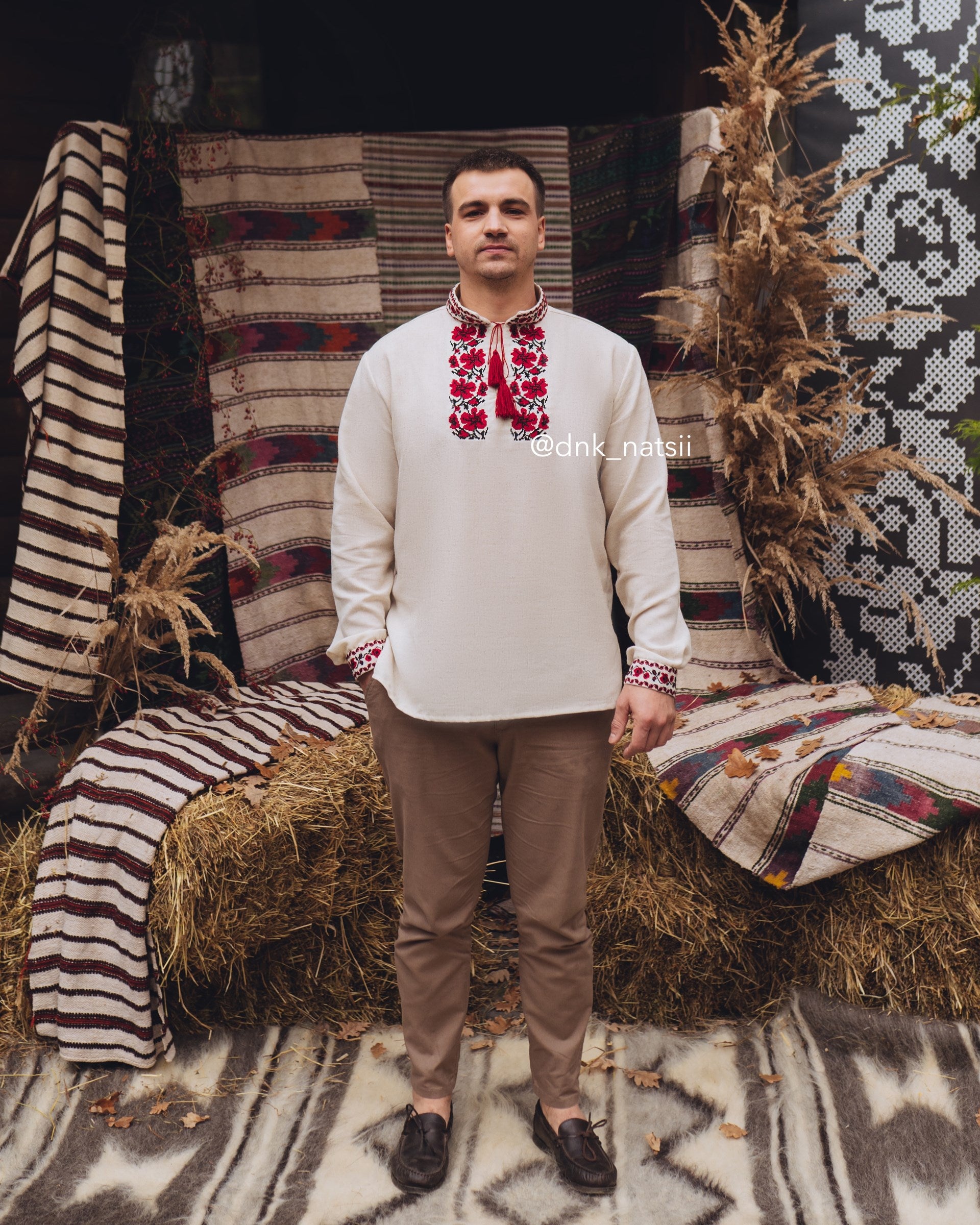 Сорочка чоловіча бежева Злагода (2) (РОЗПРОДАЖ ОГ - 120 ДР- 66)