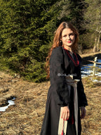 Вишита сукня "Десна (2)"(чорна) - Інтернет-Магазин вишиванок ДНК Нації