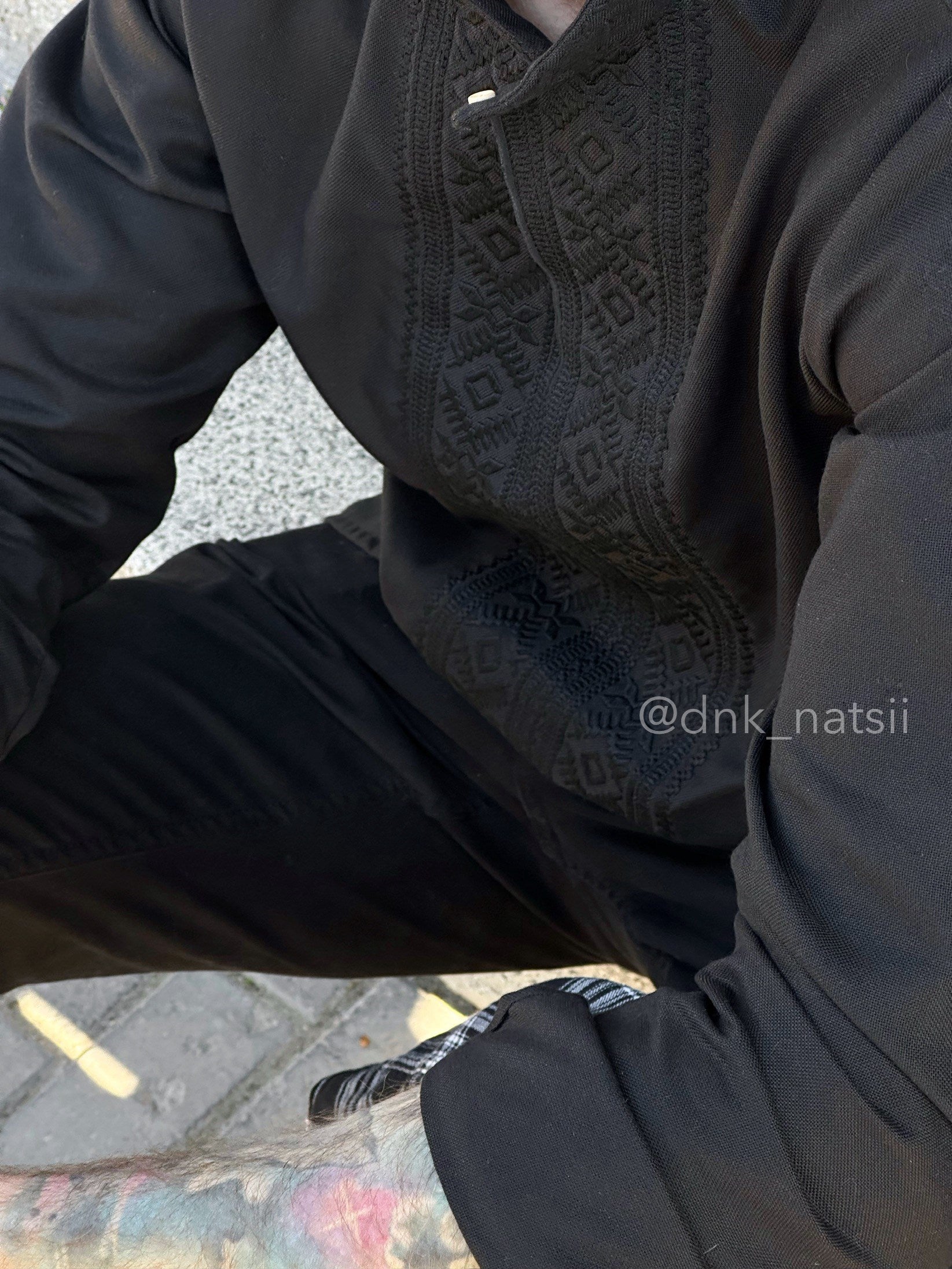 Вишиванка чоловіча "Десна (2)"(чорна)