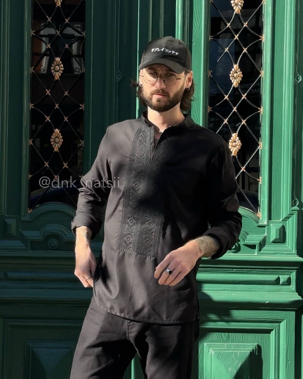 Сорочка чоловіча чорна Десна (2) (РОЗПРОДАЖ ОГ - 95)