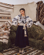 Вишита сукня "Заквітчана (1)"(сіра)